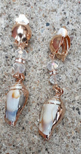 Load image into Gallery viewer, Gold dipped Sea Shell Clip On Earrings Beach Boho Style
