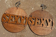Load image into Gallery viewer, Unique  Statement Wood Clip On Earrings
