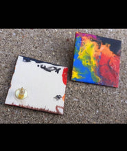Load image into Gallery viewer, Abstract Handpainted Design Wood Earrings
