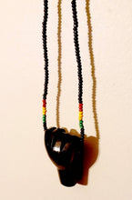 Load image into Gallery viewer, Mens Vintage Black Fist Wooden Statement Necklace
