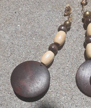 Load image into Gallery viewer, Clip On Wood Afrocentric Handmade Design Earrings
