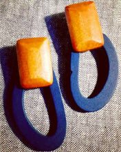 Load image into Gallery viewer, Minimalist Abstract Hoop Wooden Earrings
