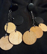 Load image into Gallery viewer, Minimalist Geometric Design Wooden Dangle Earrings

