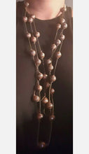 Load image into Gallery viewer, Artisan Modernist Bronze Chunky Bead Necklace. Brutalist style Signed Arist Ma Jo
