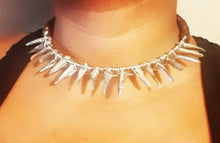 Load image into Gallery viewer, Handmade Abalone Shell Collar Necklace &amp; Clip On Earrings Set

