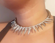 Load image into Gallery viewer, Handmade Abalone Shell Collar Necklace &amp; Clip On Earrings Set
