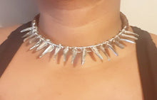 Load image into Gallery viewer, Handmade Abalone Shell Collar Necklace &amp; Clip On Earrings Set
