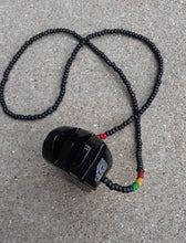 Load image into Gallery viewer, Mens Vintage Black Fist Wooden Statement Necklace
