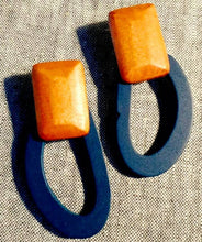 Load image into Gallery viewer, Minimalist Abstract Hoop Wooden Earrings
