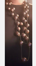 Load image into Gallery viewer, Artisan Modernist Bronze Chunky Bead Necklace. Brutalist style Signed Arist Ma Jo

