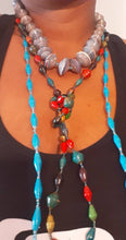 Load image into Gallery viewer, Vintage Ugandan Chunky Paper Bead Handmade Necklace Set of 3 Layering Necklaces
