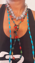 Load image into Gallery viewer, Vintage Ugandan Chunky Paper Bead Handmade Necklace Set of 3 Layering Necklaces
