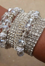 Load image into Gallery viewer, Blingy Crystal And Rhinestone Bead Layering Bracelet Set

