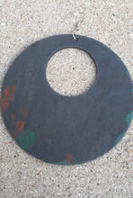 Load image into Gallery viewer, Large Wooden Midnight Marauder A Tribe Called Quest inspired Hoop Earrings Handpainted
