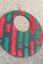 Load image into Gallery viewer, Large Wooden Midnight Marauder A Tribe Called Quest inspired Hoop Earrings Handpainted

