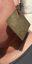 Load image into Gallery viewer, Extra Large Industrial Rustic Brass Abstract Earrings
