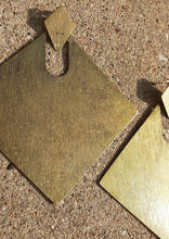 Load image into Gallery viewer, Extra Large Industrial Rustic Brass Abstract Earrings

