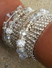 Load image into Gallery viewer, Blingy Crystal And Rhinestone Bead Layering Bracelet Set
