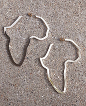 Load image into Gallery viewer, Africa Silhouette Hoop  Earrings

