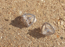 Load image into Gallery viewer, Crystal Triangle Stud Clip On Earrings
