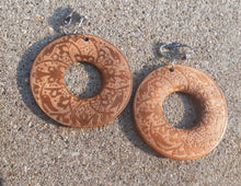 Load image into Gallery viewer, Natural Boho Wooden Hoop Clip On Earrings
