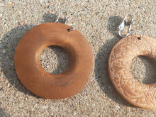Load image into Gallery viewer, Natural Boho Wooden Hoop Clip On Earrings
