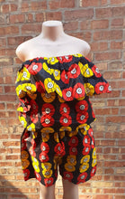 Load image into Gallery viewer, Handmade Ankara African Wax Cloth Shorts Set Free Size
