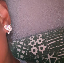 Load image into Gallery viewer, Crystal Triangle Stud Clip On Earrings
