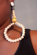 Load image into Gallery viewer, Handmade Extra Large Natural Bead Hoop Earrings (9 inch)
