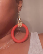 Load image into Gallery viewer, Chunky Wood Hoop Clip On Earrings
