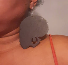 Load image into Gallery viewer, Extra Large Afrocentric Clip On Earrings Brown
