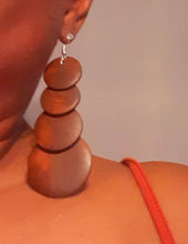 Load image into Gallery viewer, Natural Wood Geometric Earrings
