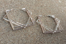 Load image into Gallery viewer, Abstract Geometric Design Dangle Earrings
