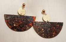 Load image into Gallery viewer, Handpainted Abstract Design Wooden Earrings
