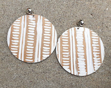 Load image into Gallery viewer, Giant Abstract Handpainted Clip On Earrings 5 inch
