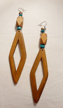 Load image into Gallery viewer, Handmade Boho Wooden Hoop Earrings
