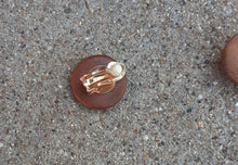Load image into Gallery viewer, Classic Wooden Stud Clip On Earrings
