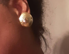 Load image into Gallery viewer, Chunky Vintage Hammered Half Ball Earrings (Pierced Ears)
