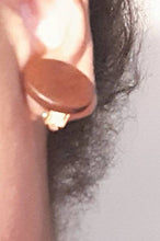 Load image into Gallery viewer, Classic Wooden Stud Clip On Earrings
