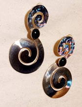 Load image into Gallery viewer, Vintage Handmade Abstract metal Dangle Earrings (pierced)
