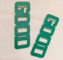 Load image into Gallery viewer, Abstract Pop Art Acrylic Good Statement Earrings pierced ears
