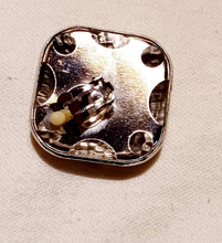 Load image into Gallery viewer, Extra Large Hammered Square Stud Clip On Earrings Xl silver
