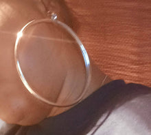 Load image into Gallery viewer, Giant Silver Metal  Hoop Clip On Earrings

