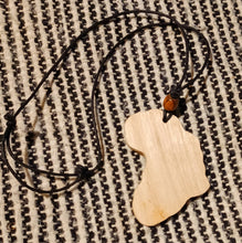 Load image into Gallery viewer, Mens Chunky Wooden Africa Pendant Necklace
