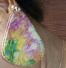 Load image into Gallery viewer, Extra Large Clip on Hand Dyed Leather  Earrings
