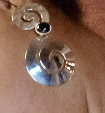 Load image into Gallery viewer, Vintage Handmade Abstract metal Dangle Earrings (pierced)
