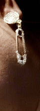 Load image into Gallery viewer, Blingy Pop art Safety pin Clip On Earrings gold
