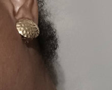 Load image into Gallery viewer, Vintage Gold Small Half Ball Stud Clip On Earrings
