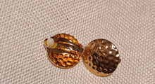Load image into Gallery viewer, Vintage Gold Small Half Ball Stud Clip On Earrings
