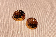 Load image into Gallery viewer, Vintage Gold Small Half Ball Stud Clip On Earrings
